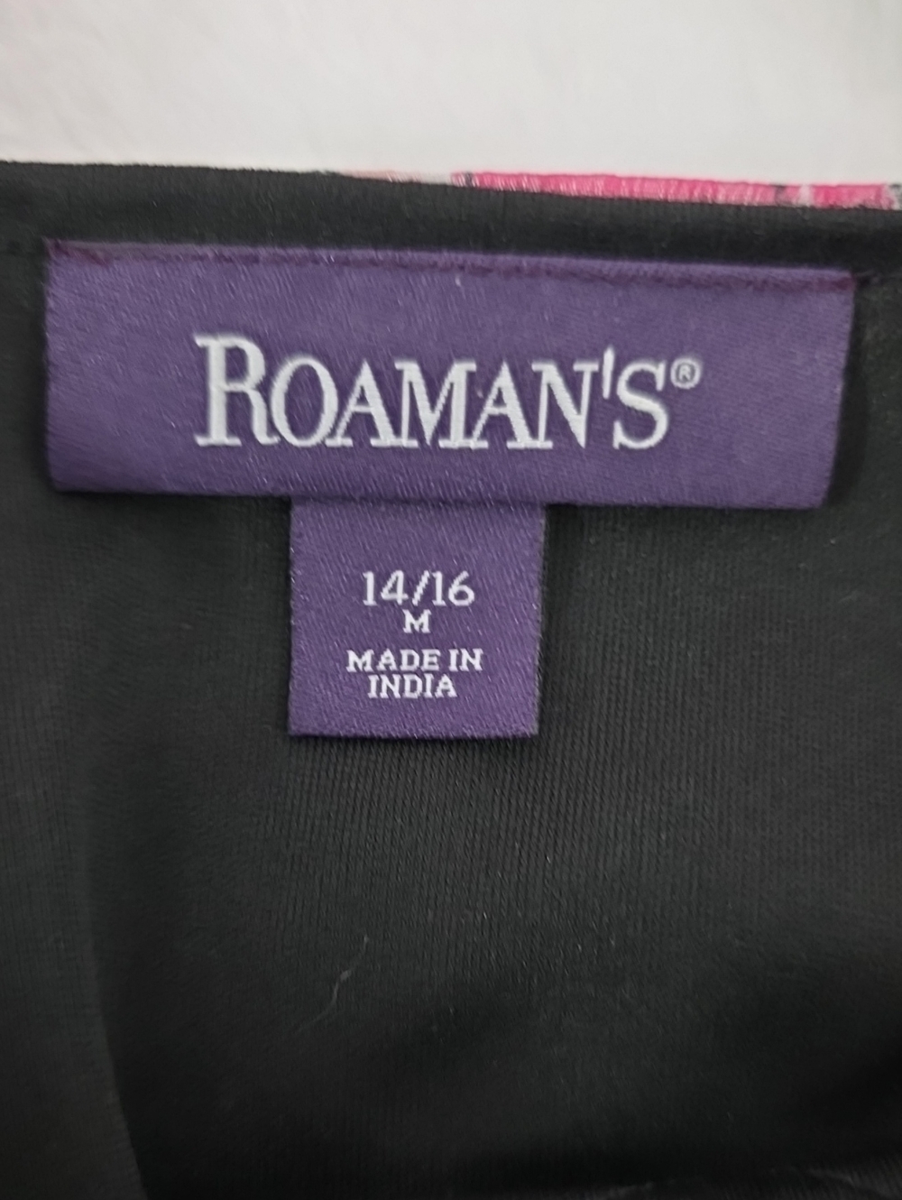 Roaman's Handkerchief Hem Paisley Floral Midi Dress Size 14/16 - Picture 5 of 9